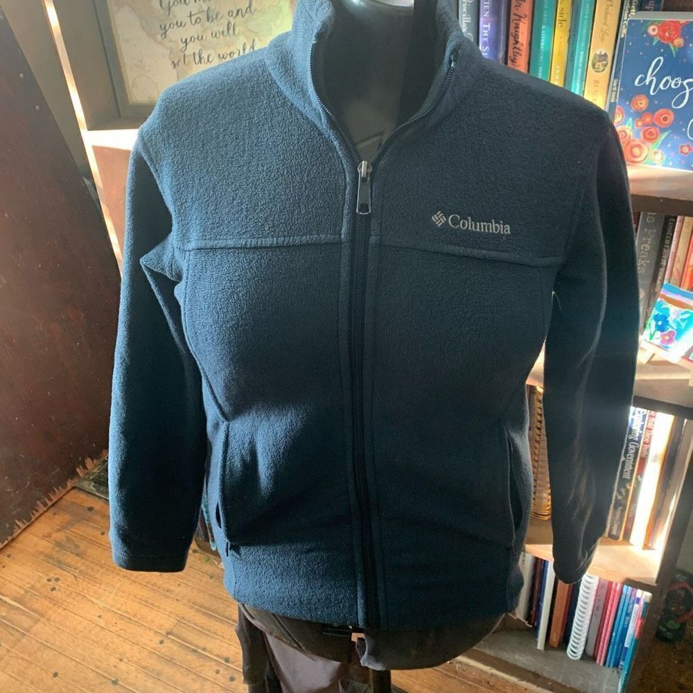 Columbia black fleece gorpcore kids L 14/16 full zip jacket